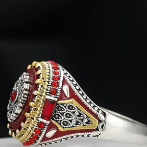 508 Men's Business Fashion Ruby Ring